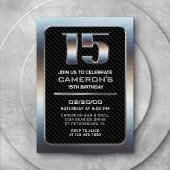 Invitation pour le 15e anniversaire du garçon