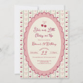 Invitation pour le 1er anniversaire avec Cerise Pr (Devant)