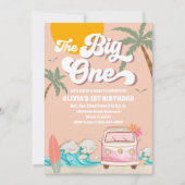 Invitation pour le 1er anniversaire Beach Surf (Devant)