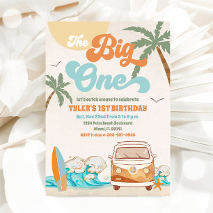 Invitation pour le 1er anniversaire Beach Surf