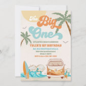Invitation pour le 1er anniversaire Beach Surf (Devant)