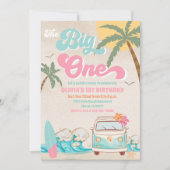 Invitation pour le 1er anniversaire Beach Surf (Devant)