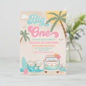 Invitation pour le 1er anniversaire Beach Surf (Debout devant)