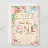 Invitation pour le 1er anniversaire d'Alice au Pay (Devant)