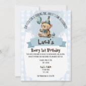 Invitation pour le 1er anniversaire de Beary (Devant)