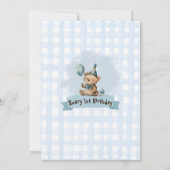 Invitation pour le 1er anniversaire de Beary (Dos)