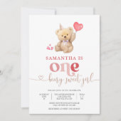 Invitation pour le 1er anniversaire de Beary Sweet (Devant)