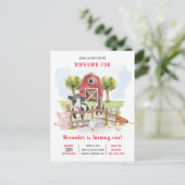 Invitation pour le 1er anniversaire de bébé à la c (Debout devant)