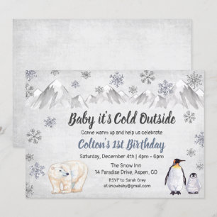 Invitation pour le 1er anniversaire de bébé, il fa