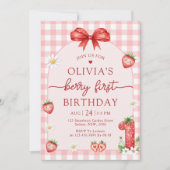 Invitation pour le 1er anniversaire de Bow Berry F (Devant)