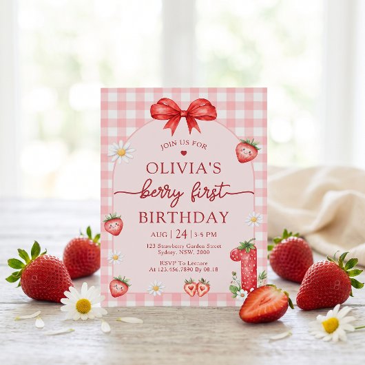 Invitation pour le 1er anniversaire de Bow Berry F