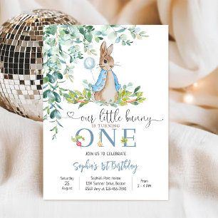 Invitation pour le 1er anniversaire de Bunny