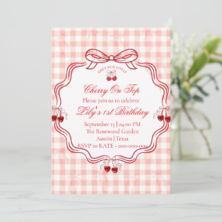 Invitation pour le 1er anniversaire de Cerise | Ru