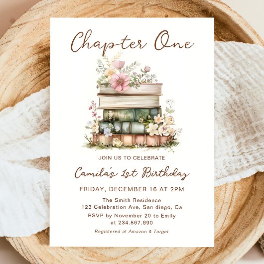 Invitation pour le 1er anniversaire de Chapter One