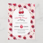 Invitation pour le 1er anniversaire de Cherry Swee (Devant)