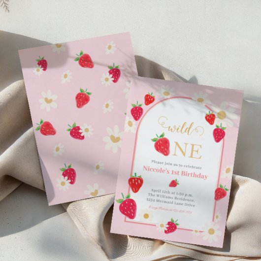 Invitation pour le 1er anniversaire de Daisy Straw