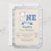 Invitation pour le 1er anniversaire de Elephant Bo (Devant)