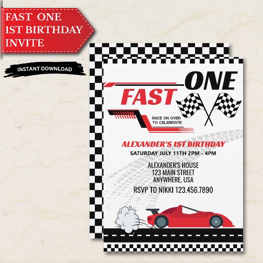 Invitation pour le 1er anniversaire de Fast One -