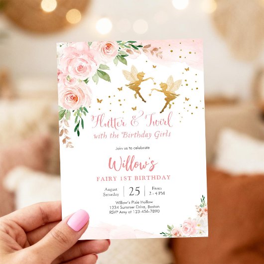 Invitation pour le 1er anniversaire de Fée