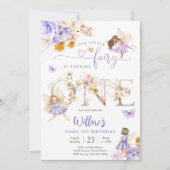 Invitation pour le 1er anniversaire de Fée (Devant)