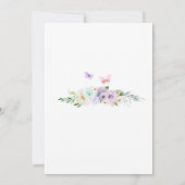 Invitation pour le 1er anniversaire de Fée (Dos)