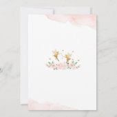 Invitation pour le 1er anniversaire de Fée (Dos)