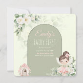 Invitation pour le 1er anniversaire de Fée Fleur M (Devant)