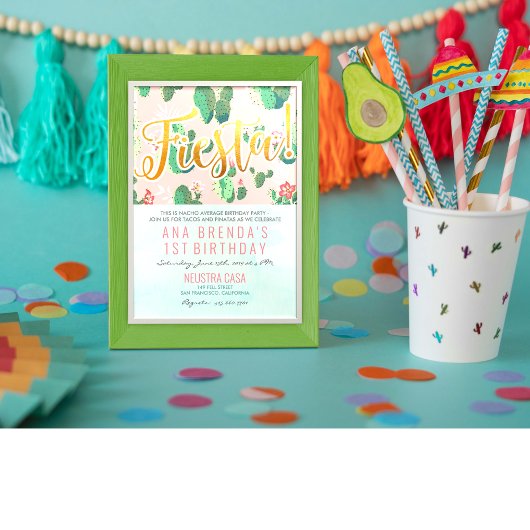 Invitation pour le 1er anniversaire de Fiesta Cact