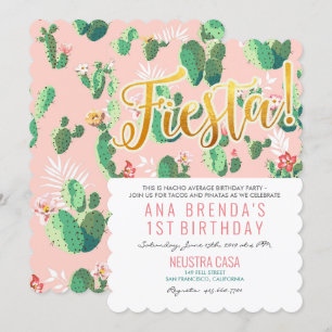 Invitation pour le 1er anniversaire de Fiesta Cact