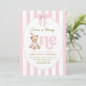 Invitation pour le 1er anniversaire de fille avec (Debout devant)