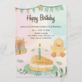 Invitation pour le 1er anniversaire de garçon - Mo (Devant)