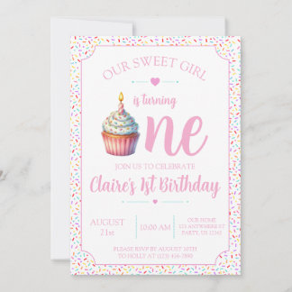 Invitation pour le 1er anniversaire de la douce pe