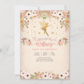 Invitation pour le 1er anniversaire de la fée (Devant)