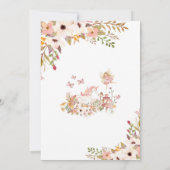 Invitation pour le 1er anniversaire de la fée (Dos)