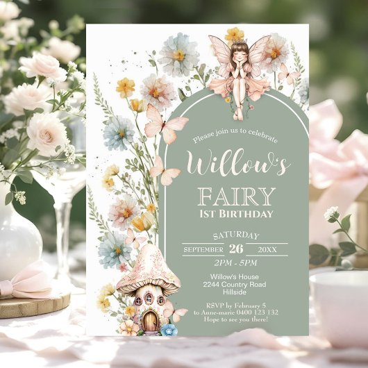 Invitation pour le 1er anniversaire de la fée BOHO