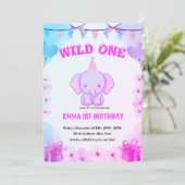Invitation pour le 1er anniversaire de la petite é (Debout devant)