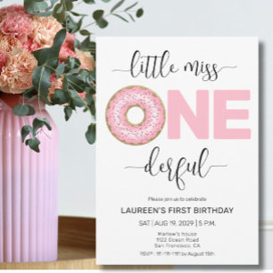 Invitation pour le 1er anniversaire de la petite M