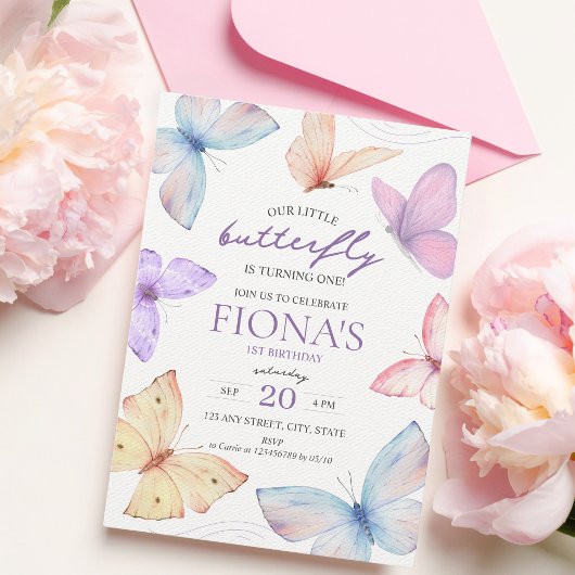 Invitation pour le 1er anniversaire de la petite p