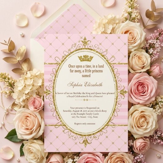 Invitation pour le 1er anniversaire de la princess