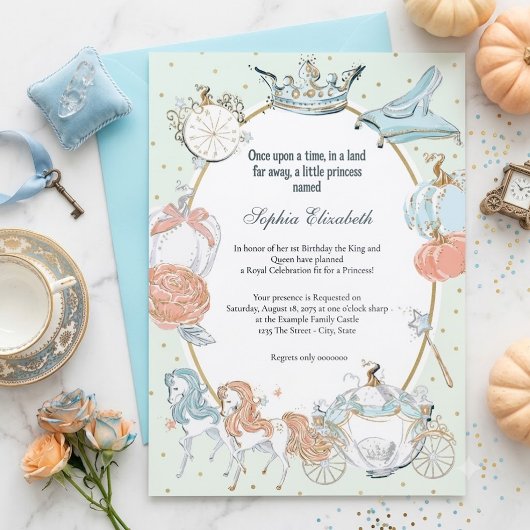 Invitation pour le 1er anniversaire de la princess