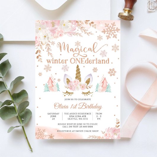 Invitation pour le 1er anniversaire de Licorne d'H