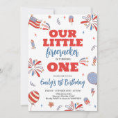 Invitation pour le 1er anniversaire de Little Fire (Devant)