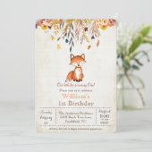 Invitation pour le 1er anniversaire de Little Fox (Debout devant)