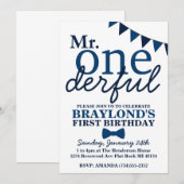 Invitation pour le 1er anniversaire de M. Onederfu (Devant / Derrière)