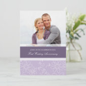 Invitation pour le 1er anniversaire de mariage ave (Debout devant)