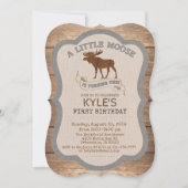 Invitation pour le 1er anniversaire de Moose Boy (Devant)