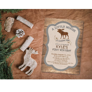 Invitation pour le 1er anniversaire de Moose Boy