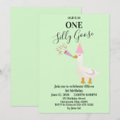 Invitation pour le 1er anniversaire de One Silly G (Devant / Derrière)
