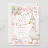 Invitation pour le 1er anniversaire de One Silly G (Devant)