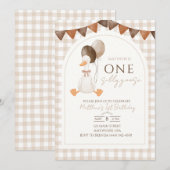Invitation pour le 1er anniversaire de One Silly G (Devant / Derrière)